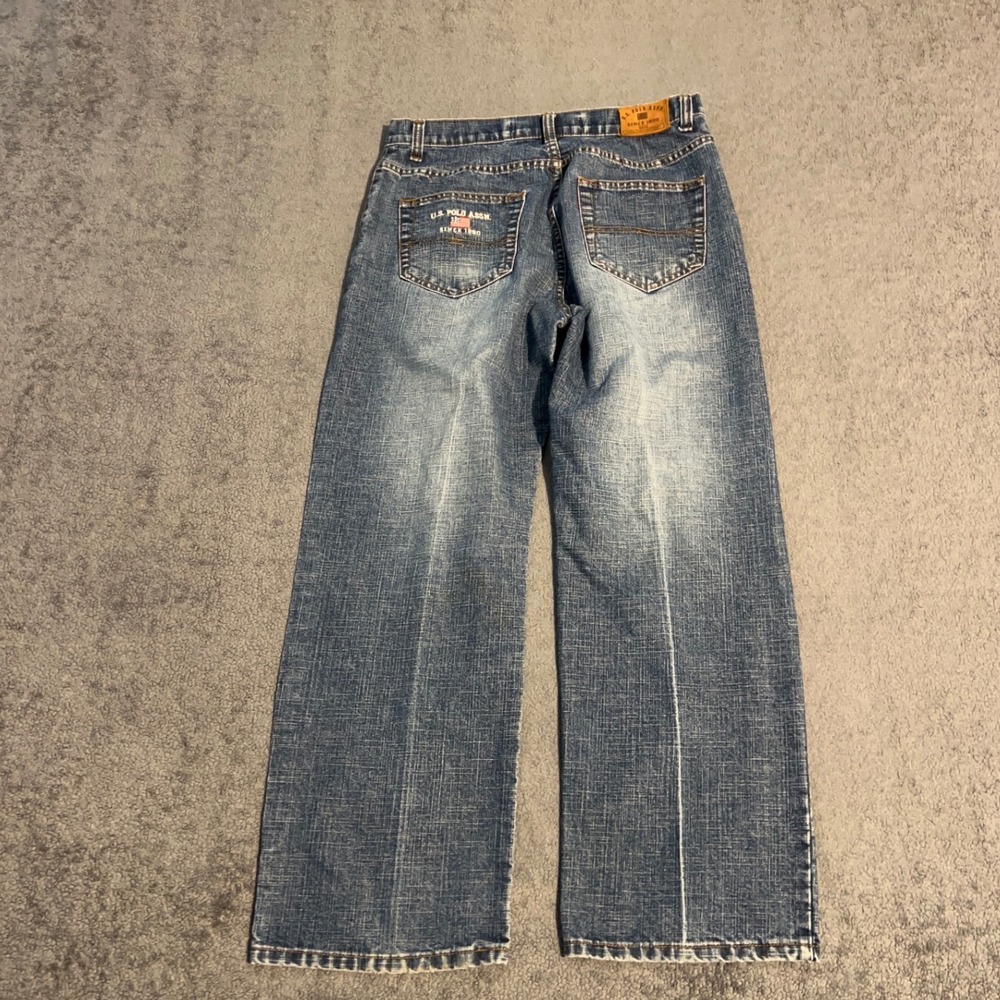 Vintage Y2K US Polo Assn Mens Baggy Jeans 32x30 Medium Wash Denim Skater